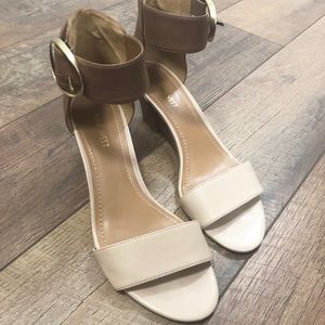 Nine West Sandal Wedges Tan
